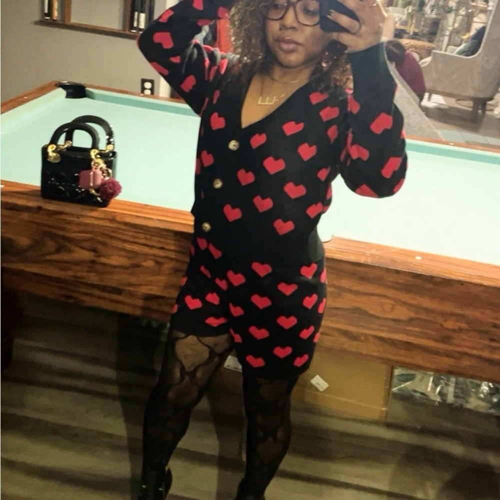 Heart Patterned Sweater set - Picture 3 of 7